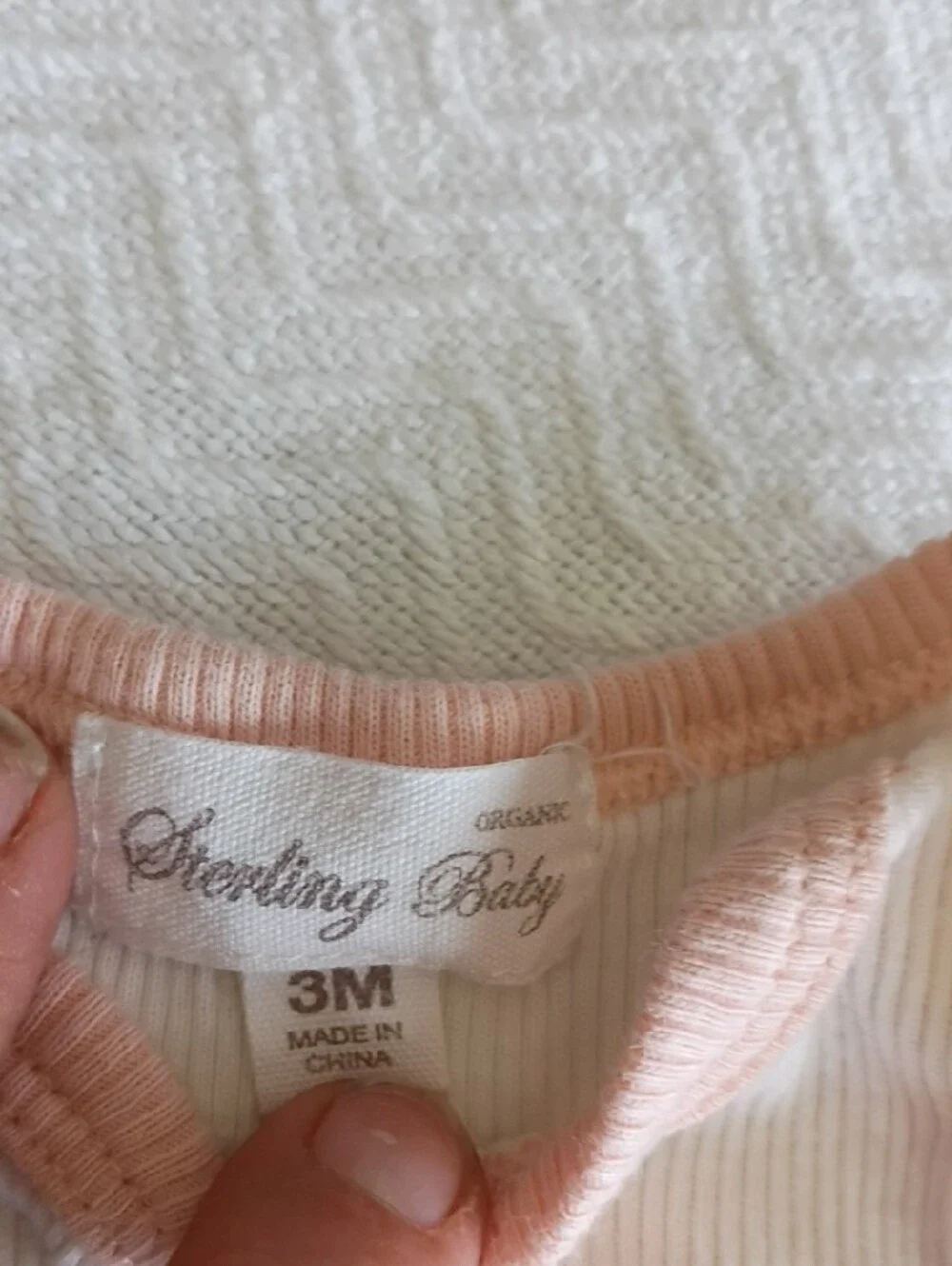 Soft Pink Floral-Trim Baby One-Piece Set